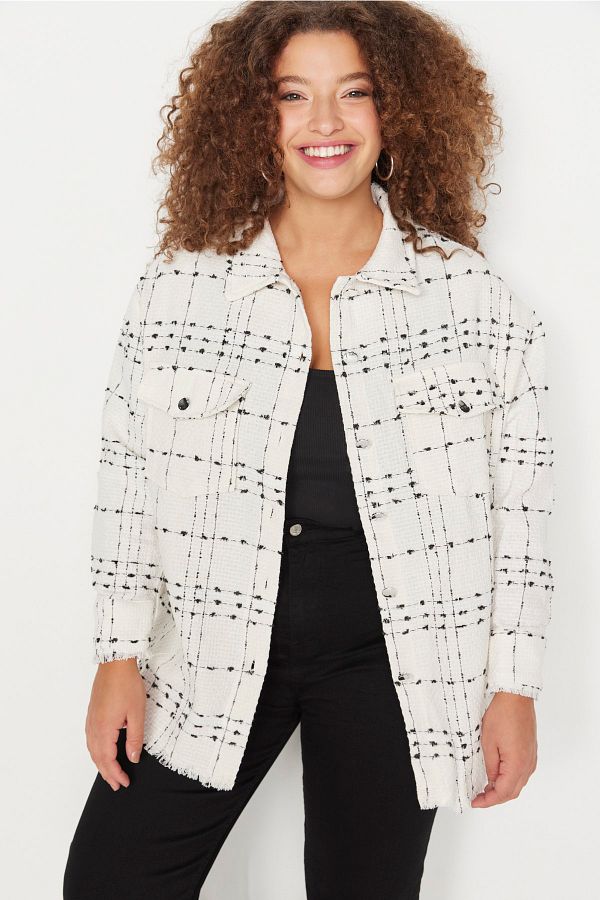 Plus size shirt jacket shop