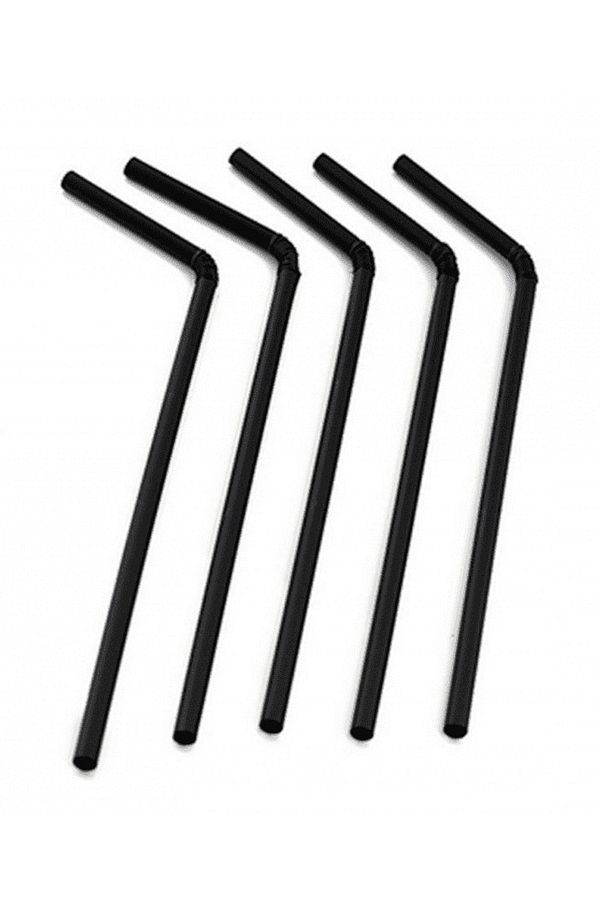 Bursa Pipet-Black 100 Pieces Gusseted Frozen Cocktail Straw 1