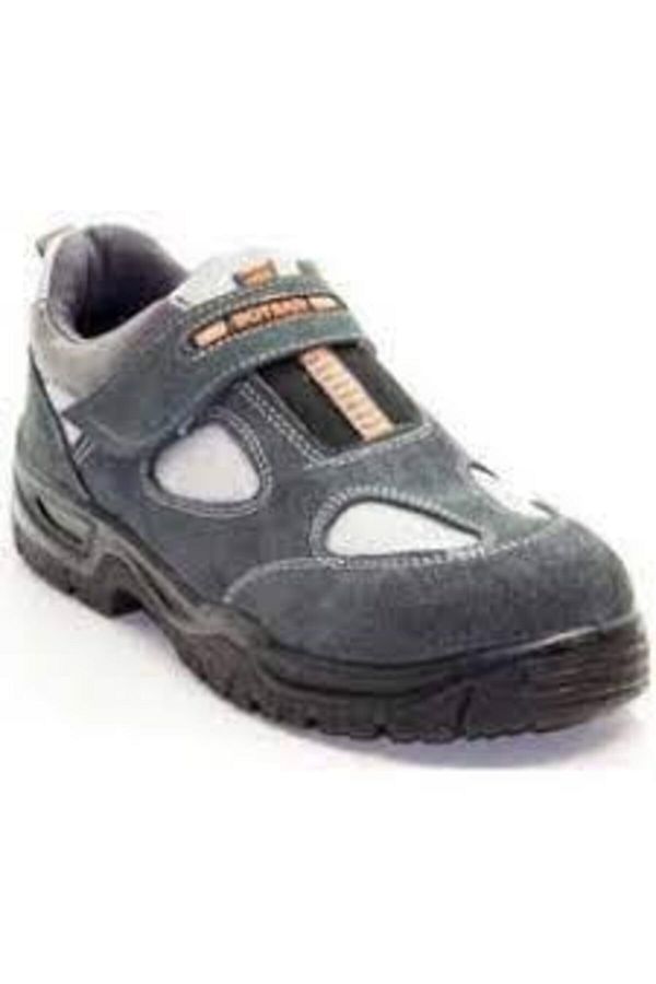 Botsan-Pantofi de siguranță pentru muncă de vară cu velcro fără degete din oțel gri portocaliu pentru bărbați 1