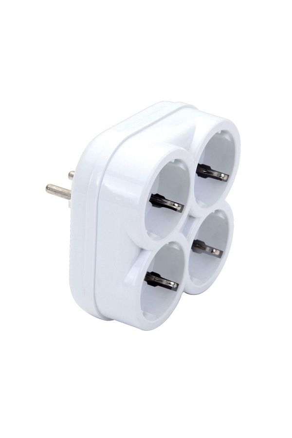 Depa-4-Piece Grounded Golyat Plug Socket - Socket Multiplier - Daisy - 10004 1