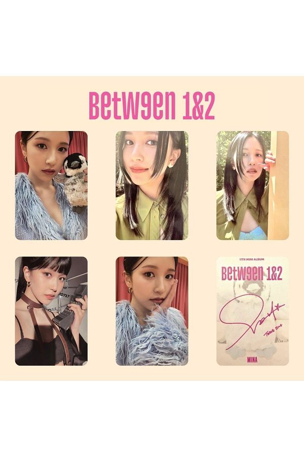 Kpop Dünyasi-Twice Mina '' Between 1&2 '' Autographed Album Card Set 1