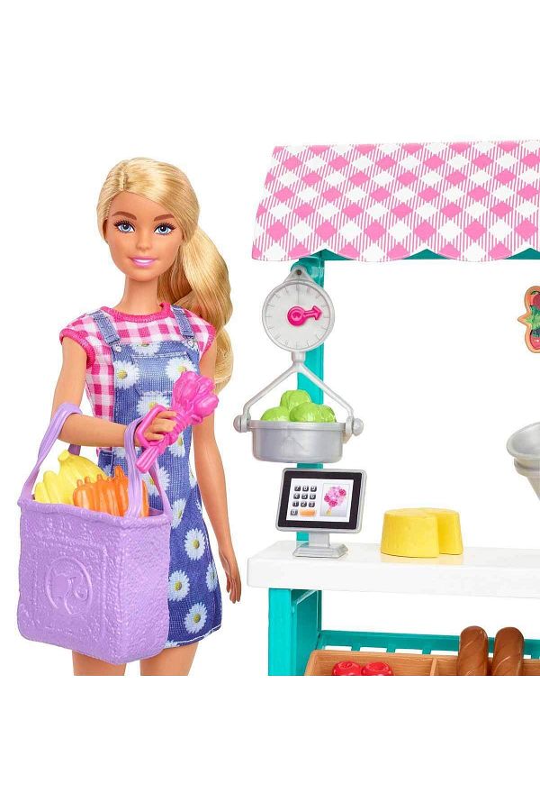 scntoys Barbie Farmers Market Play Set Hcn22 Toy Greengrocer