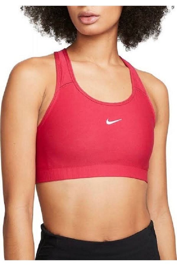 Nike Women s Pink Sports Bustier Dri fit Swoosh Seamless Sports Bra Trendyol