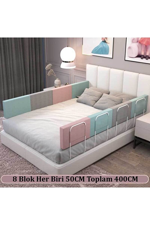 RevuBaby 400 Cm Yatak Bariyeri Bebek Ve Çocuk Korkuluğu Güvenlik Bariyeri Koruma Bariyeri Renkli