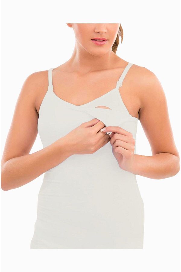 mer Cama r Women s Beige Modal Breastfeeding Undershirt Trendyol