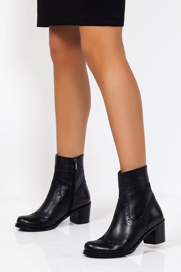 Deripabuc-Genuine Leather Black Women's Leather Boots Dp01-2750 1