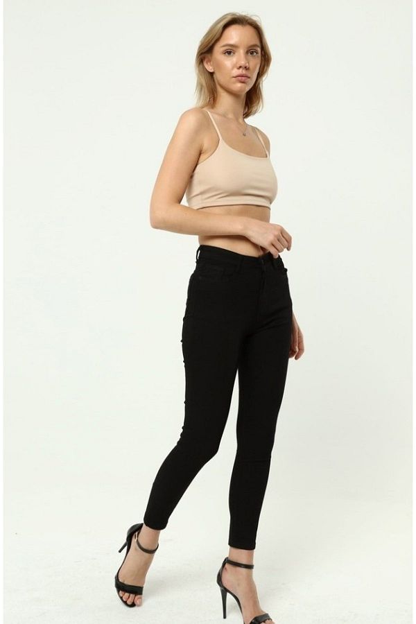 Narrow leg linen trousers top