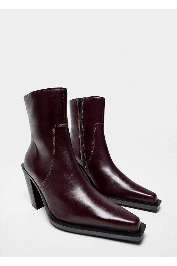 Mango hot sale burgundy boots