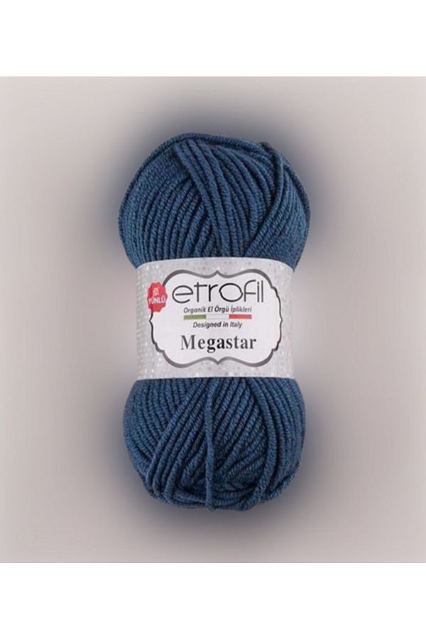 Etrofil-Megastar 75096 Petrol Blue 25% Wool Blended Thick Thread Cardigan Vest Scarf Beanie Thread 1