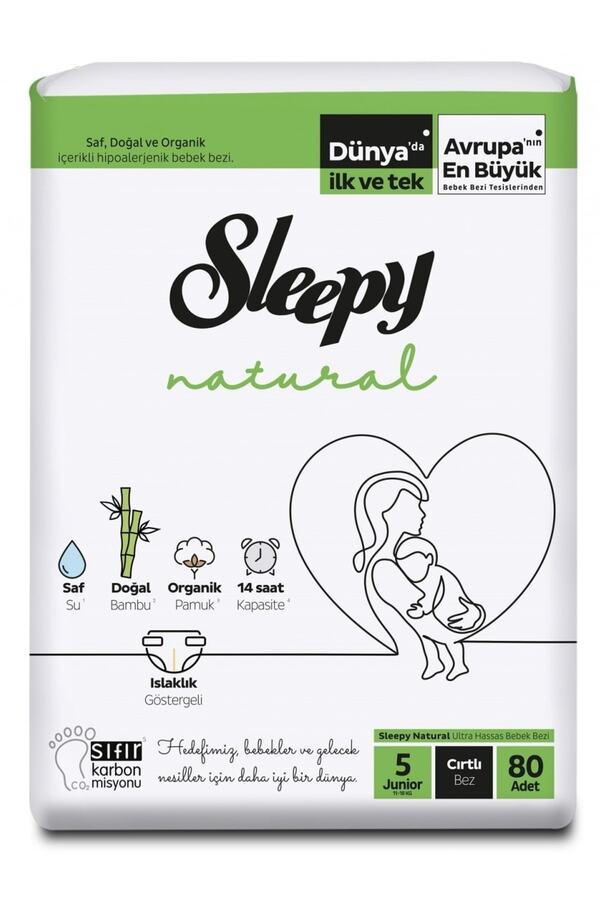 Sleepy Natural Bebek Bezi Junior 5 No 80 Li