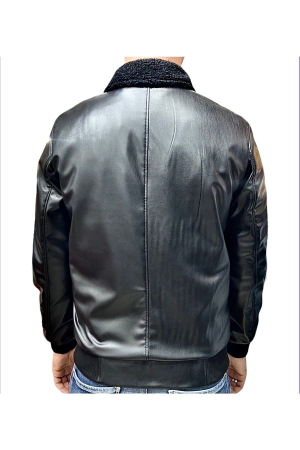 U.S. Polo Assn. New Season U.S. Polo Assn. P22002 Fur Collar Black Men s Coat Coat Trendyol