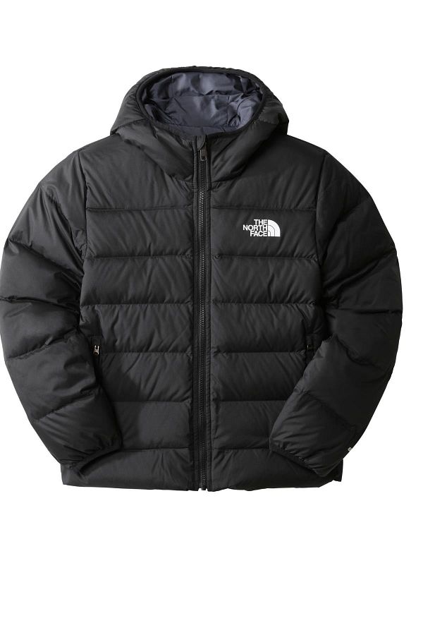The North Face Reversible North Down Hooded Jacket Kids Black Trendyol