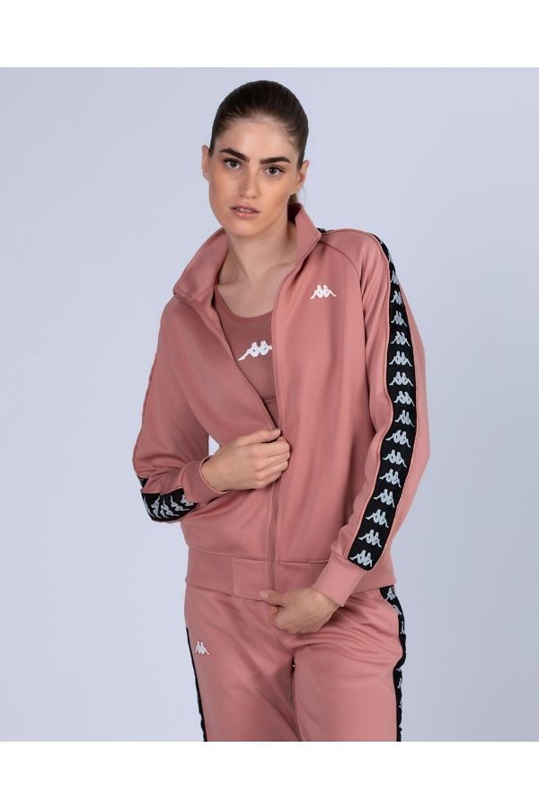 Kappa 222 Banda Wanniston Slim Women s Pink black Tracksuit Top 341h5uwc4e k Trendyol