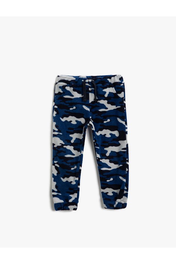Koton-Plush Sweatpants with Camouflage Pattern 1