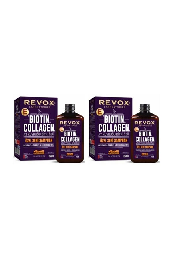 Revox-400 ml 2 Pieces Bıotın Collagen Shampoo 1