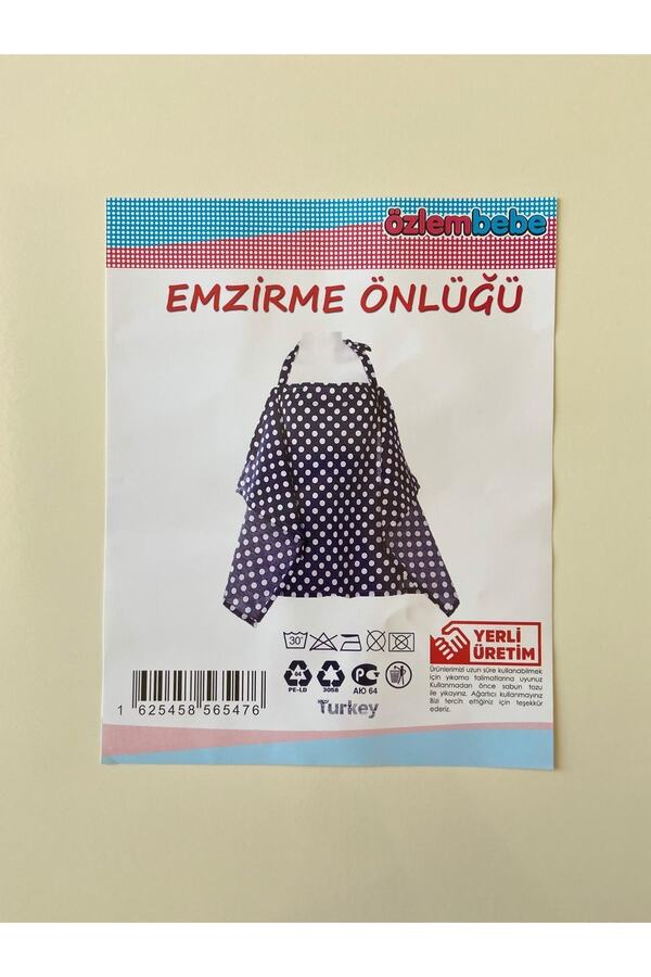 ÖZLEM BEBE Emzirme Örtüsü Önlüğü Unisex Krem Yıldızlı