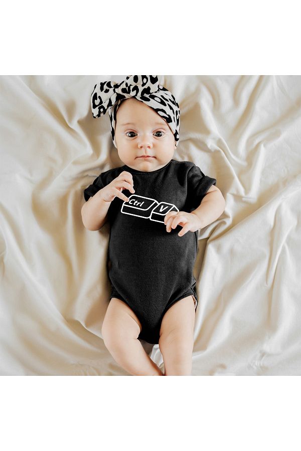 Hediyesepeti Father s Copy Designed Humorous Black T Shirt Baby Body Combination Body Size 12 18 Months 80 Cm Trendyol