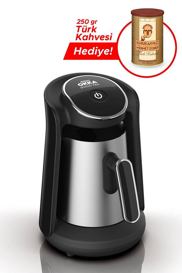 Arzum-Ok0010-k ماكينة القهوة التركية Okka Minio Pro - كروم - هدية 1
