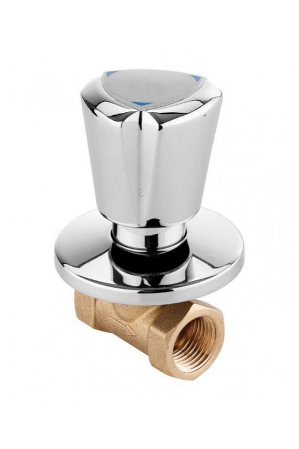 Prestij-Beta Built-in Intermediate Cut Stop Valve Brass 1/2 1