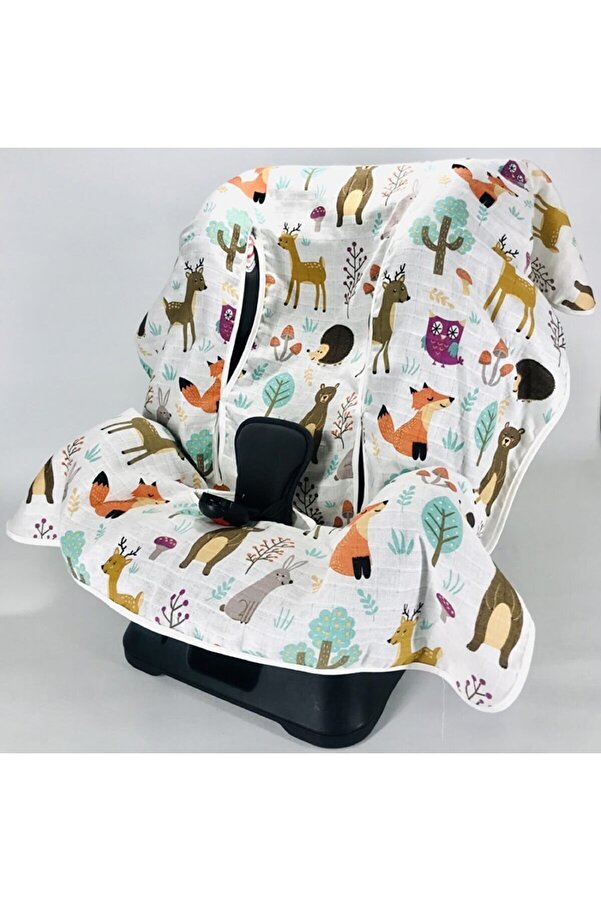 JUNİPERUS Bebek Müslin Oto Koltuk Puset Kılıfı Lastikli