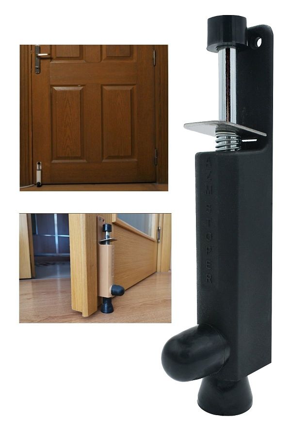 Azm-Brake Push Door Stopper Buffer Black 1