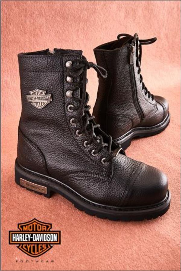 Harley Davidson Ankle Boots Metallic Flat Trendyol