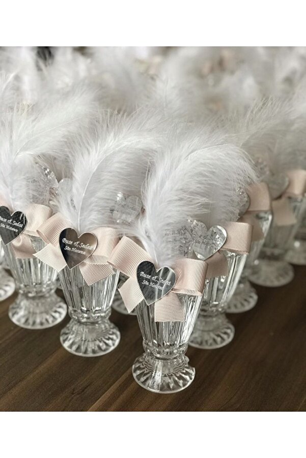 Çemrek Süs Parti Söz Nişan Kına Bebek Hediyelik 100 Cc Cam Kolonya Şişesi Nikah Şekeri 25 Adet