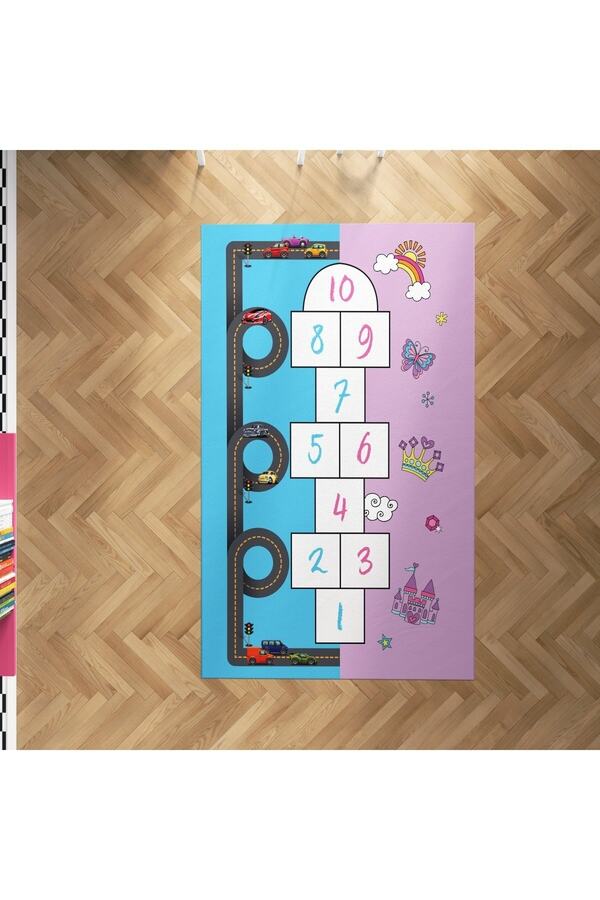 MEKTA HOME Seksekli Çocuk Ve Bebek Odası Halısı Mkth-209