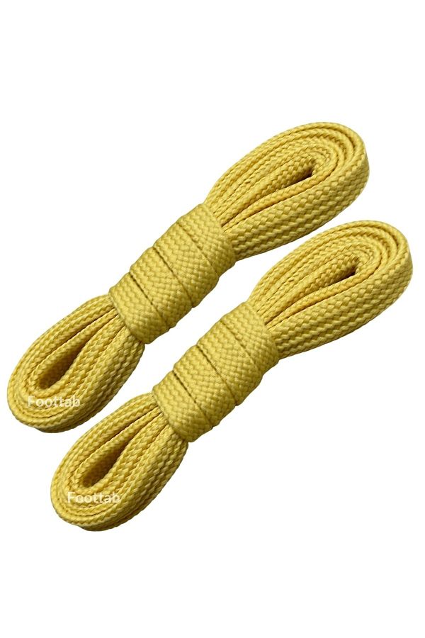 Foottab 120 Flat Thick Laces Boots Sports Converse and Casual Shoelaces String 1 Pair Yellow Trendyol