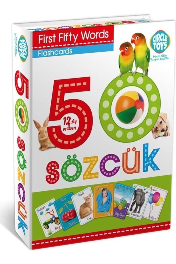 Circle Toys-First Words That Improve Speaking Turkish English 12+Month - Collective (50 Words) 1