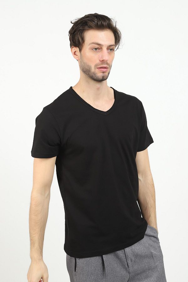 Ripped collar t shirt hotsell