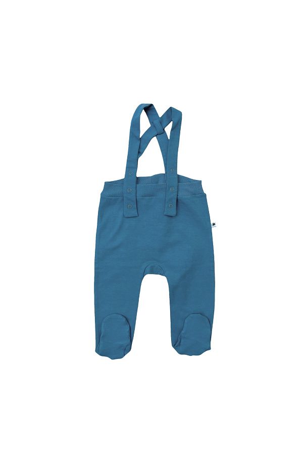 Little Yucca-Blue Organic Cotton "seed" Booties Salopet 1