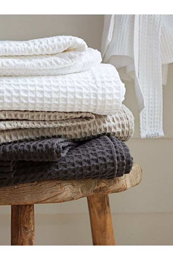 Pedimu Waffle Desen Organik Pamuk Bebek & Çocuk Pike Battaniye Ekru // 183x114 Cm