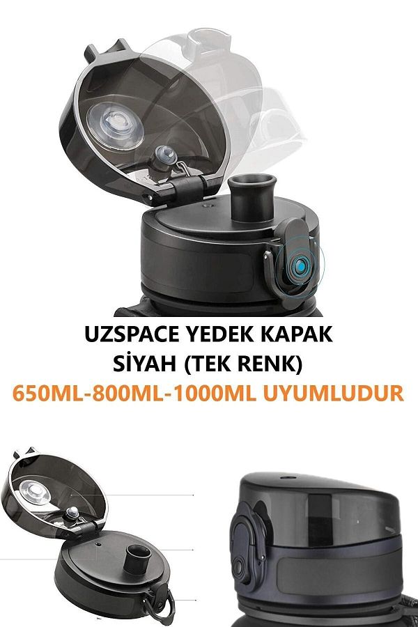 Uzspace-650-800-1000ml -Compatible Replacement Cap --Only Compatible With--One Color Black- 1