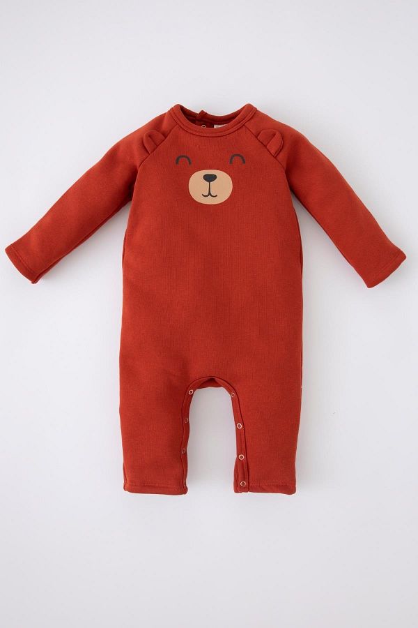 DeFacto-Bedruckter Sweatshirt-Stoff-Overall für Babys 1