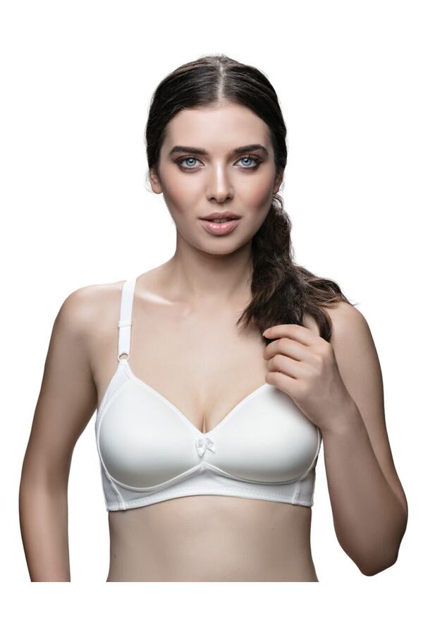 AYCI-Women's Unwired/Wire-Free Ecru Bra 1