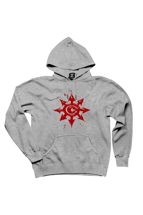Z zepplin Mikina s kapuci Chimaira Logo Red Grey Mikina s kapuci Trendyol