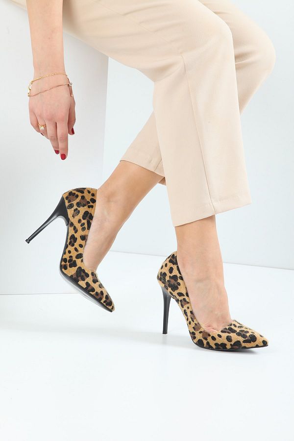scarpa Sofia Patterned Stiletto Heeled Shoes Trendyol