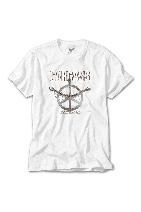 Z zepplin-Carcass Heartwork White T-Shirt 1