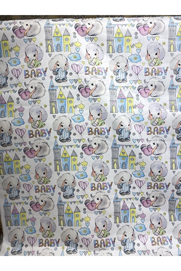 ŞEREF TEKSTİL Süet Kumaş Üstü Baby Baskı Desen