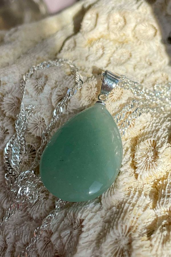helenka accessory Lucky Stone Aventurine Natural Stone Chain Necklace Trendyol