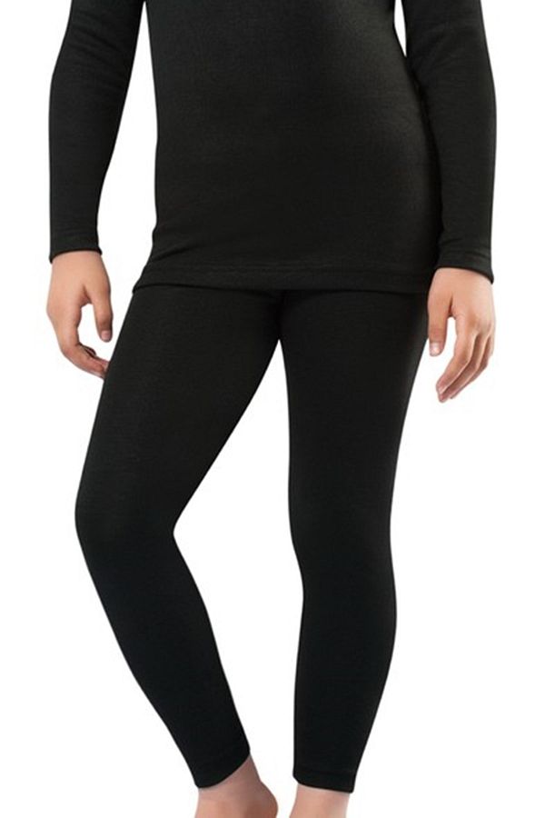 GÜMÜŞ-Dark Blue Textile Girl's Thermal Underwear Bottom 1