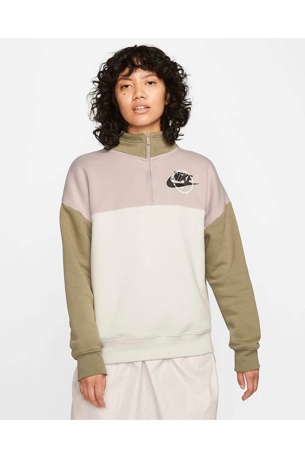 Nike Sportswear Graphic Fleece Colorblock Zip Women s Sweatshirt Trendyol