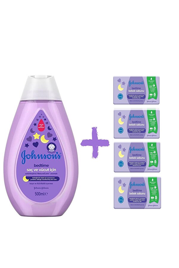 Johnson's Bedtime Saç&vücut Şampuanı 500 Ml + Baby Johnsons Baby Bedtime Sabun 90 Gr 4 Adet
