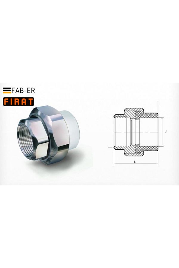 FIRAT-Pprc 20 X 1/2 Internal Threaded Movable Head Fitting 1 Piece 1