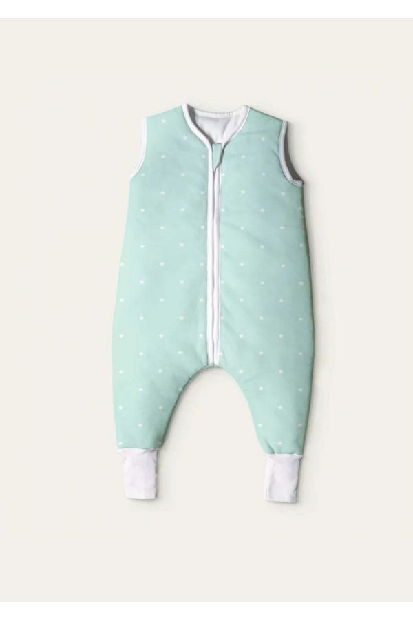 Alpar Tekstil-1.0 Tog Cotton Fiberless Girl-Boy Sleeping Bag - Double Layer /Mint 1