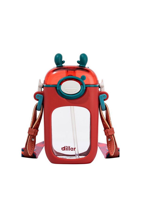 DILLER-T4015 400 ml Flask with Straw Red 1