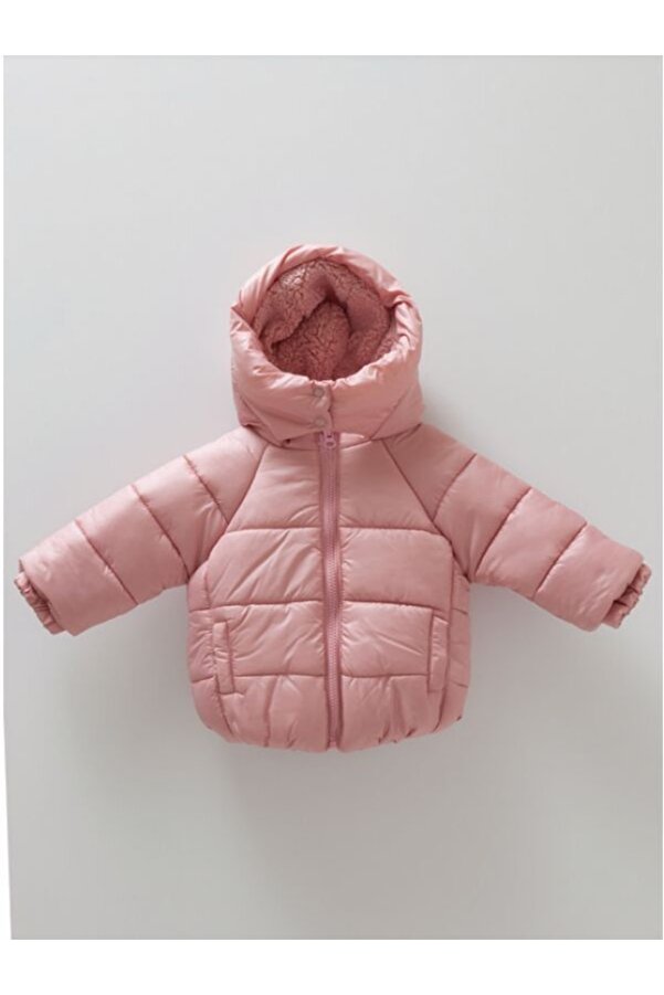 Caramell Koyu Pembe Içi Kürklü Mont