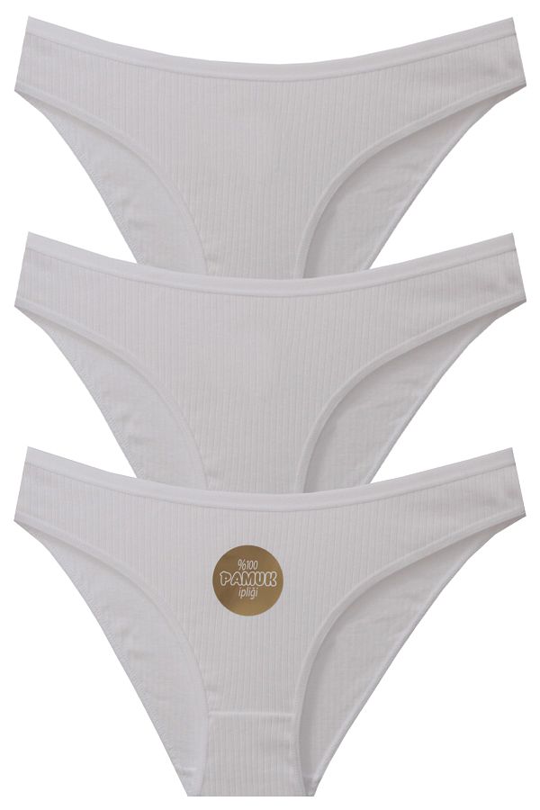 papatya lingerie-Βαμβακερά εσώρουχα με κορδόνια - Πακέτο Basic Slip 3 τεμαχίων 1