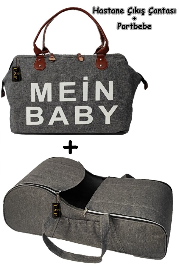 USF Portbebe Ana Kucağı Puset Hastane Çıkışı Anne Bebek Bakım Çantası 2 Li Set